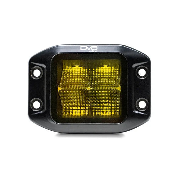 Load image into Gallery viewer, DV8 Offroad BE3FMW40W-A 3&quot; Elite Series Amber LED Flush Mount Pod Light- Flood Beam Pattern
