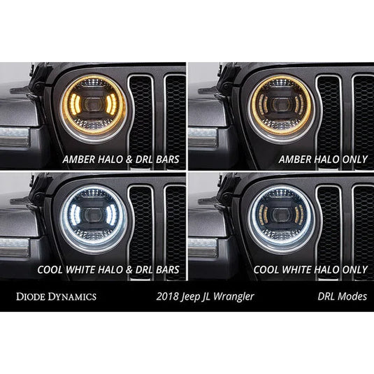 Diode Dynamics DD5165 Elite Max LED Headlights for 18-22 Jeep Wrangler JL and Gladiator JT