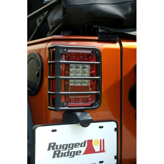 Rugged Ridge Euro Tail Light Guards in Stainless Steel for 07-18 Jeep Wrangler JK