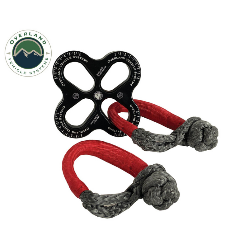 Load image into Gallery viewer, R.D.L. 8&quot; Recovery Distribution Link 45,000 Lb. Black And (2) 5/8&quot; Soft Shackles
