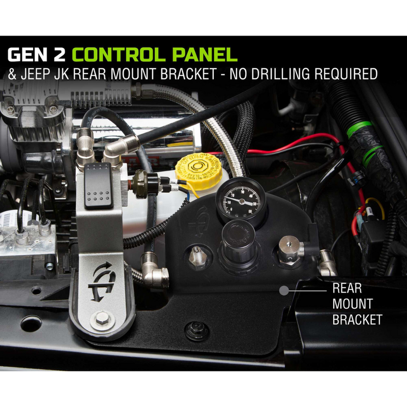 Load image into Gallery viewer, 4 Tire Inflation System - Jeep Wrangler JK &amp; JKU Engine Bay Mount Driver Side Rear
