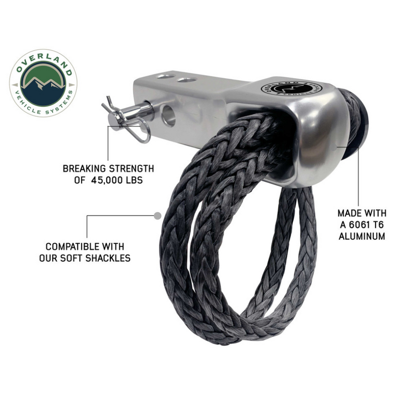 Load image into Gallery viewer, Soft Shackle 5/8&quot; With Collar 44,500 Lb. And Aluminum Receiver Mount Combo Kit
