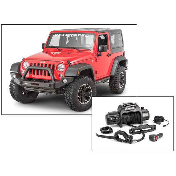 Load image into Gallery viewer, Quadratec Modular Winch Ready Front Bumper for 07-18 Jeep Wrangler JK
