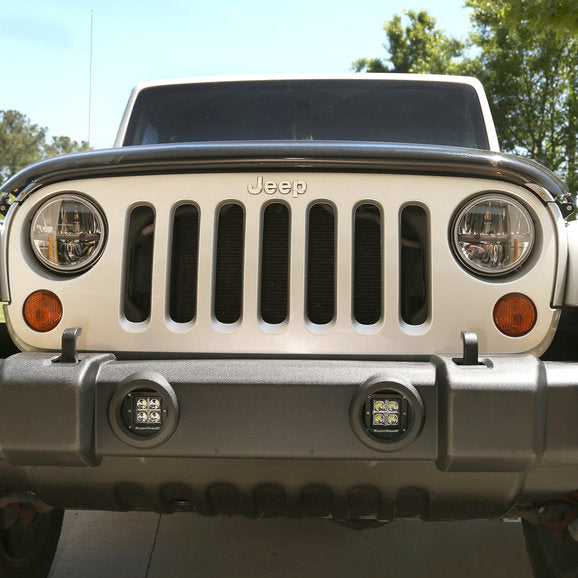 Load image into Gallery viewer, Rugged Ridge 11232.24 Square Fog Light Mount Brackets for 07-18 Jeep Wrangler JK
