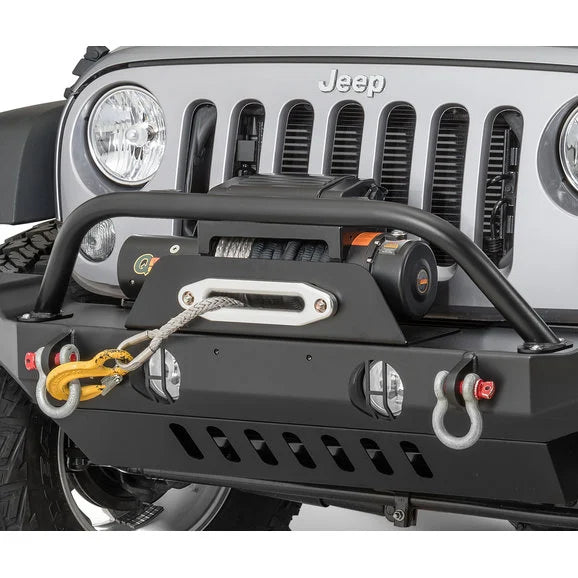 Load image into Gallery viewer, HyLine OffRoad 400100170 Front Bumper Winch Guard Light Bar for 07-18 Jeep Wrangler JK
