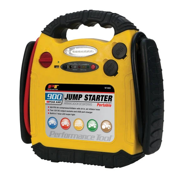 Performance Tool W1665 900 Peak Amp Jump Starter and Inflator