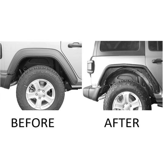 Black Horse Off Road Inner Fender Liners for 18-24 Jeep Wrangler JL & Gladiator JT