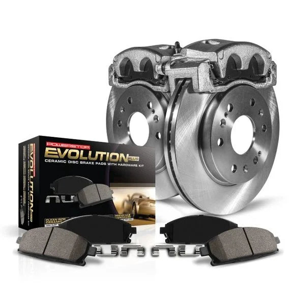 Power Stop Rear Z17 OE Replacement Brake Kit with Calipers for 18-24 Jeep Wrangler JL