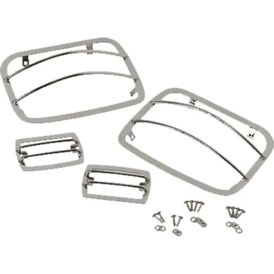 Kentrol 30558 Stainless Steel Light Guard Set (4-Pieces) for 87-95 Jeep Wrangler YJ