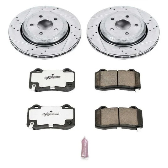 Power Stop K5956-26 Rear Z26 Street Warrior Performance Brake Kit for 12-18 Grand Cherokee WK