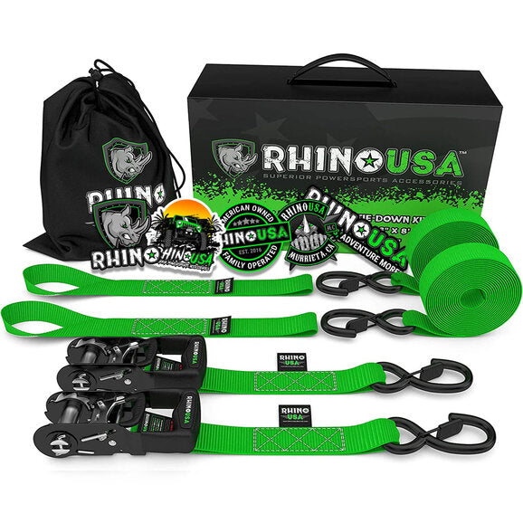 Load image into Gallery viewer, Rhino USA 1.6&quot; x 8&#39; Heavy Duty Ratchet Tie-Down
