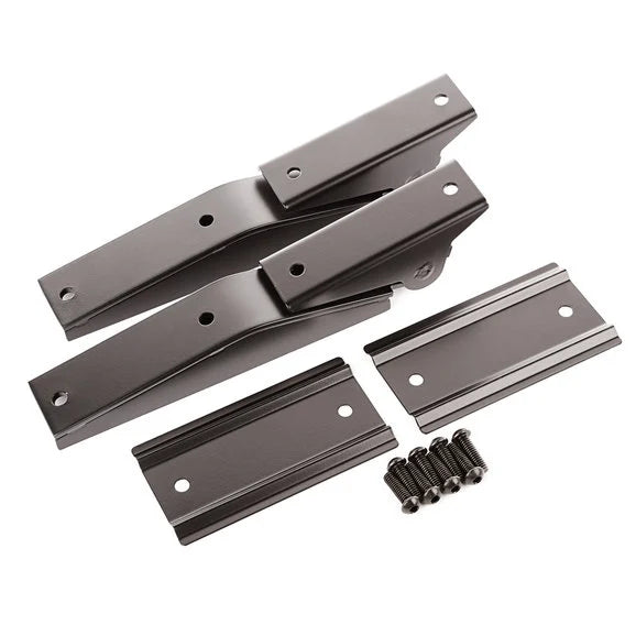 Load image into Gallery viewer, OMIX 11218.10 Tailgate Hinge Set in Black for 97-06 Jeep Wrangler TJ
