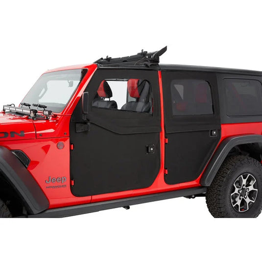 Bestop 2-Piece Fabric Doors for 18-24 Jeep Wrangler JL Unlimited & Gladiator JT