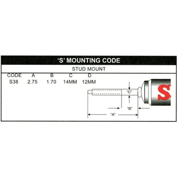 Load image into Gallery viewer, Skyjacker N8091 Nitro N8000 Series 13.75&quot; / 22.63&quot; Stud / Eye Shock with Red Shock Boot
