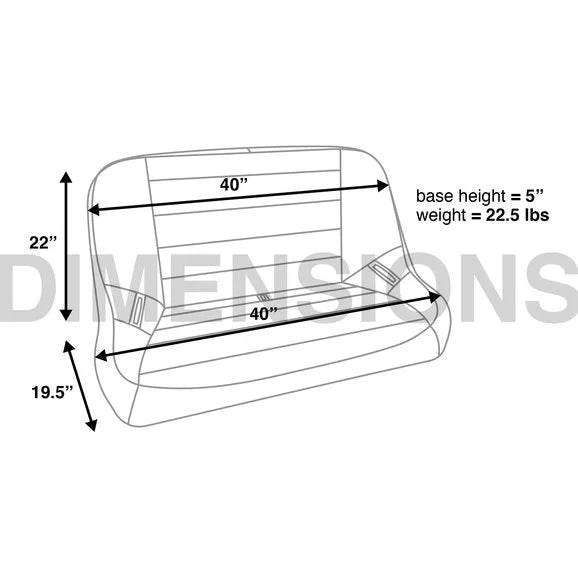 Load image into Gallery viewer, Corbeau Baja 40&quot; Suspension Bench Seat for 97-06 Jeep Wrangler TJ
