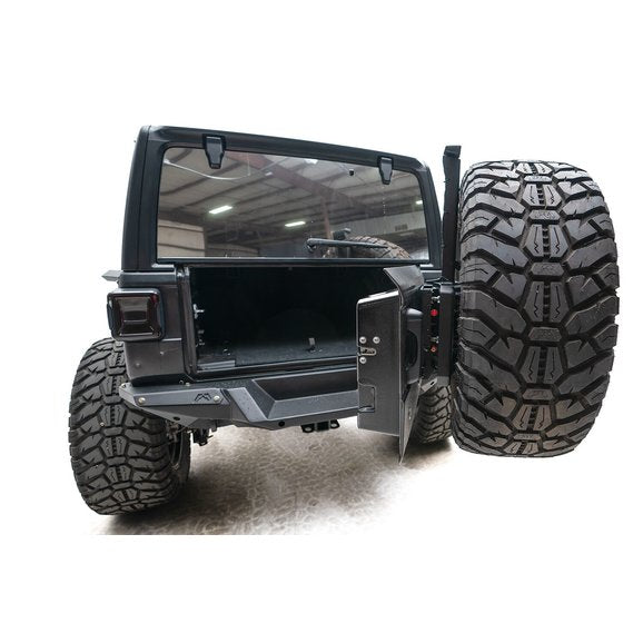 Load image into Gallery viewer, Fab Fours Off-The-Door Tire Carrier for 18-20 Jeep Wrangler JL
