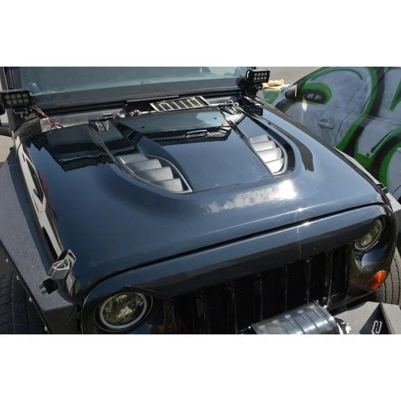 Load image into Gallery viewer, DV8 Offroad HDMB07-TA 10th Anniversary Hood for 07-18 Jeep Wrangler JK
