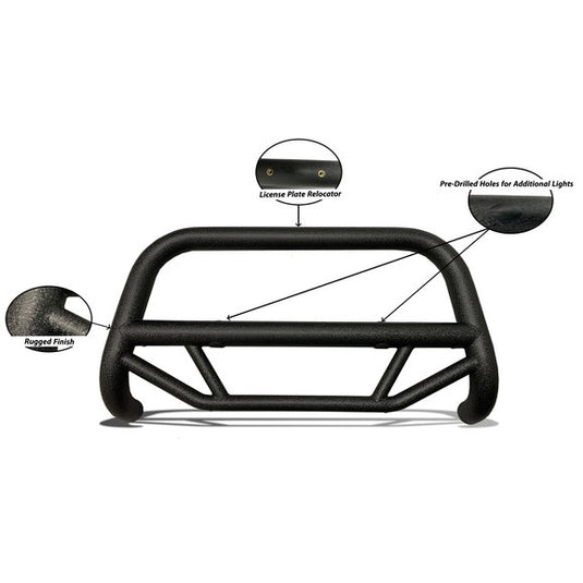 Black Horse Off Road Max T Bull Bar for 07-18 Jeep Wrangler JK