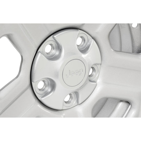 Mopar 1AH90S4AAD Center Cap in Silver for 16" Lux Style Steel Wheels with 5x5 Bolt Pattern