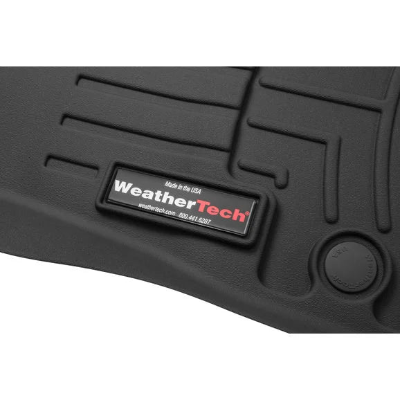 Load image into Gallery viewer, WeatherTech 441313-1-2 DigitalFit Front &amp; Rear FloorLiners in Black for 18-24 Jeep Wrangler JL Unlimited
