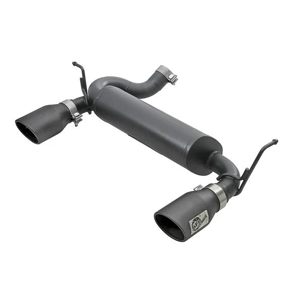 Load image into Gallery viewer, aFe Power 49-48061-B Rebel Series 2.5&quot; 409 Stainless Steel Axle-Back Exhaust System- Black for 07-18 Jeep Wrangler JK
