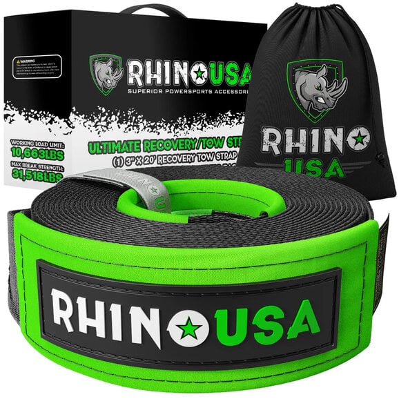 Load image into Gallery viewer, Rhino USA 3&quot; Ultimate Recovery Tow Strap
