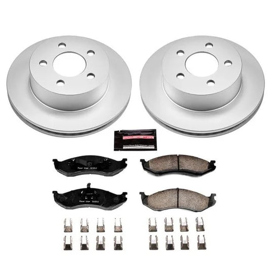 Power Stop CRK2152 Front Z17 Evolution Geomet Coated Brake Kit for 99-01 Jeep Cherokee XJ & 99-06 Jeep Wrangler TJ