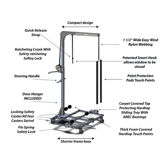 Load image into Gallery viewer, Lange Originals 014-GEN2 Hoist-A-Cart Gen 2 for 07-24 Jeep Wrangler JL &amp; JK
