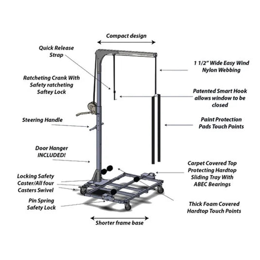 Lange Originals 014-GEN2 Hoist-A-Cart Gen 2 for 07-24 Jeep Wrangler JL & JK