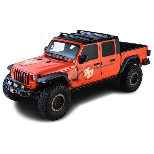 Rhino-Rack Vortex RL110 Gutter-Mount 2 Bar Roof Rack for 18-24 Jeep Wrangler JL & Gladiator JT