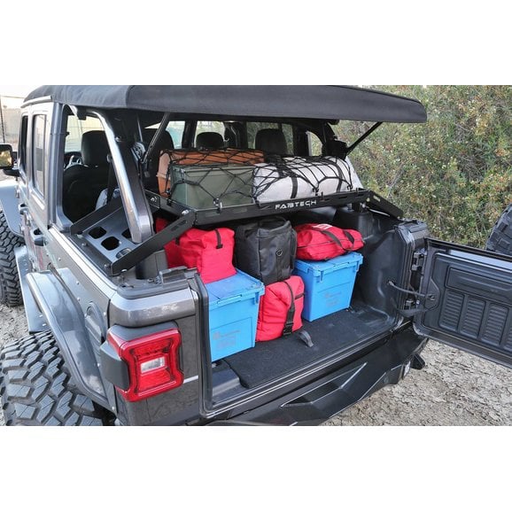 Fabtech FTS24211 Interior Cargo Rack for 18-22 Jeep Wrangler JL Unlimited with Hardtop