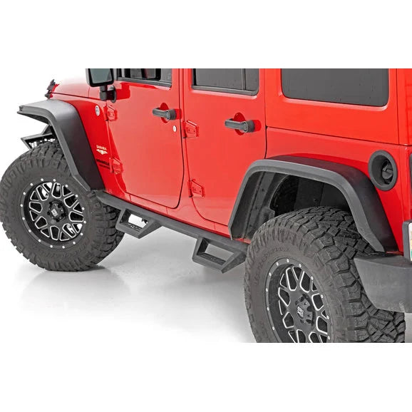 Load image into Gallery viewer, Rough Country 99037 High Clearance LED Flat Fender Flare Kit for 07-18 Jeep Wrangler JK
