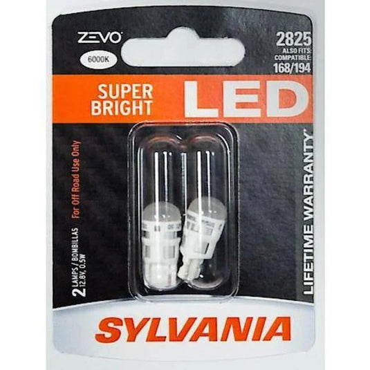 Sylvania 2825LED.BP2 #2858 White Zevo LED Mini Bulb 2 Pack