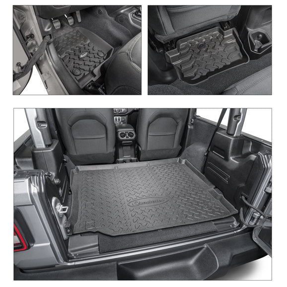 Load image into Gallery viewer, Quadratec Ultimate All Weather Floor Liner Triple Combo Kit for 18-24 Jeep Wrangler JL 2-Door
