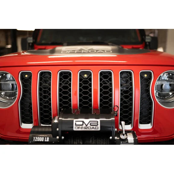 Load image into Gallery viewer, DV8 Offroad GRJL-02 Amber Grille Lights for 18-24 Jeep Wrangler JL
