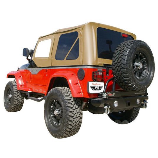 Rampage Products Replacement Top Plus Soft Top with Tinted Windows & Upper Door Skins for 97-06 Jeep Wrangler TJ