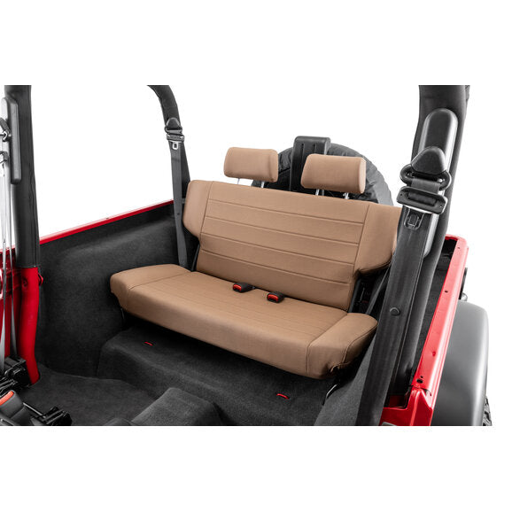 Load image into Gallery viewer, Quadratec Heritage Fold &amp; Tumble Rear Bench Seat for 97-06 Jeep Wrangler TJ
