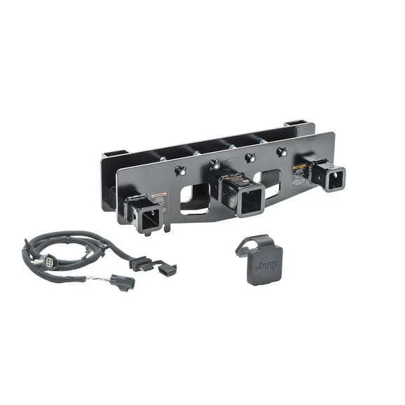 Load image into Gallery viewer, VersaHitch with Bike Rack, Jeep Logo Hitch Plug &amp; Wiring Kit for 07-18 Jeep Wrangler JK
