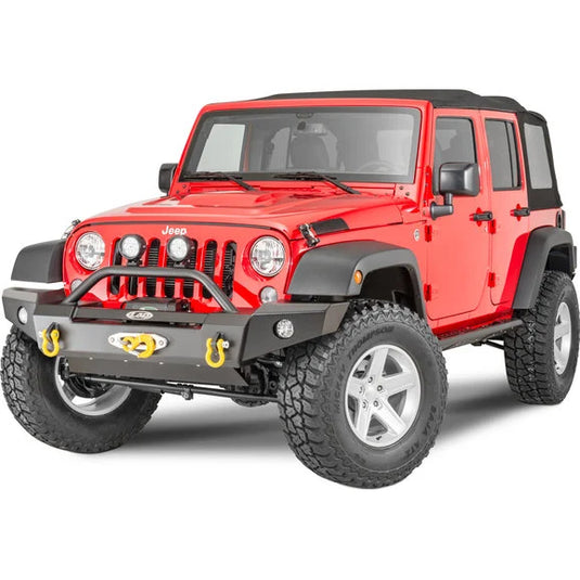 LoD Offroad KIT Signature Series Full Width Front Winch Bumper with Bull Bar for 07-18 Jeep Wrangler JK