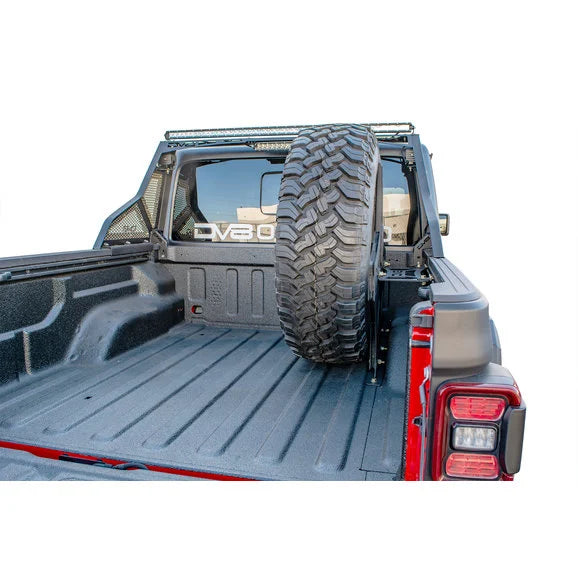 Load image into Gallery viewer, DV8 Offroad TCGL-02 Stand Up In-Bed Tire Carrier for 20-24 Jeep Gladiator JT
