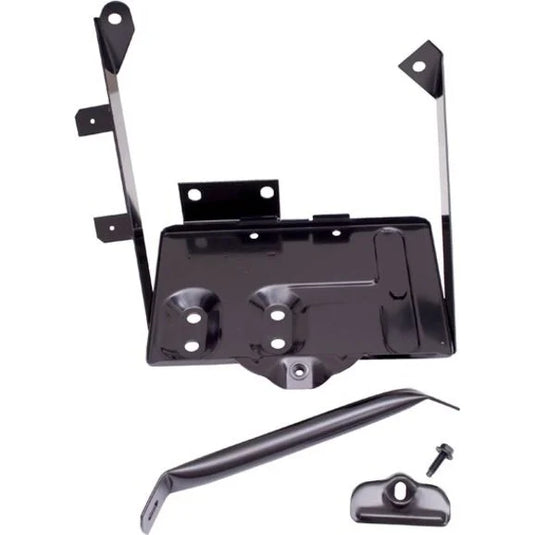 Rugged Ridge 11214.01 Battery Tray Kit in Black for 76-86 Jeep Wrangler CJ