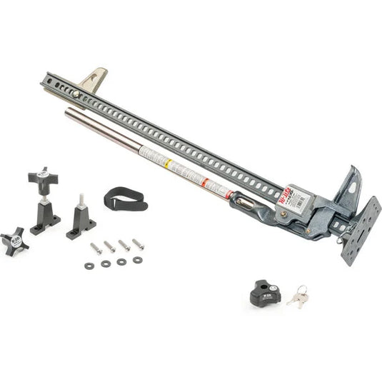 Hi-Lift Jack X-Treme Jack 48" in Silver with Jack Hood Mount & Hood Mount Lock for 07-18 Jeep Wrangler JK