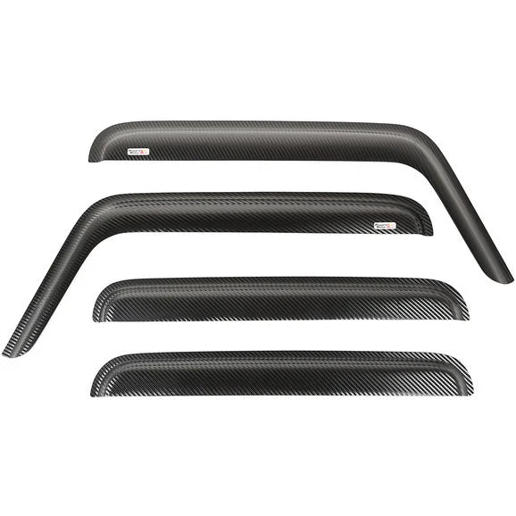 Rugged Ridge 11349.10 Window Visors in Carbon Fiber for 07-18 Jeep Wrangler Unlimited JK 4 door