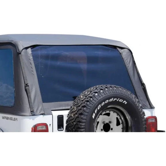 Rampage Products 1094351823 Frameless Trail Top Replacement Rear Tinted Window in Black Diamond for 92-95 Jeep Wrangler YJ with Rampage Frameless Trail Top ONLY
