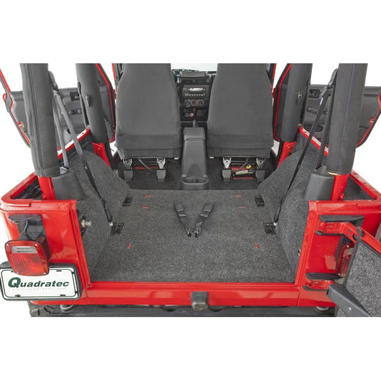 Bedrug Premium Carpeted Floor Covering Kit without Cutouts for 03-06 Jeep Wrangler TJ without Full Center Console