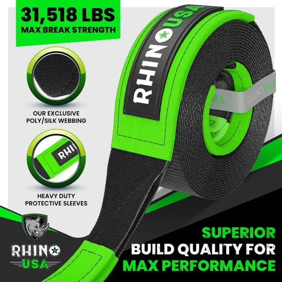 Load image into Gallery viewer, Rhino USA 3&quot; Ultimate Recovery Tow Strap
