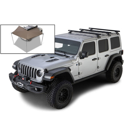 Rhino-Rack HD 59" 3-Bar Backbone Roof Rack for 18-20 Jeep Wrangler JL Unlimited with Hardtop