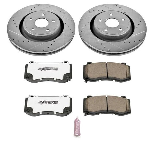 Power Stop K2924-26 Front Z26 Street Warrior Performance Brake Kit for 06-10 Jeep Grand Cherokee WK