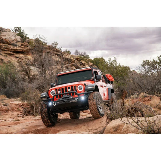 Quadratec Windshield Light Bar Brackets w/ A-Pillar Light Mounts for 18-24 Jeep Wrangler JL & Gladiator JT