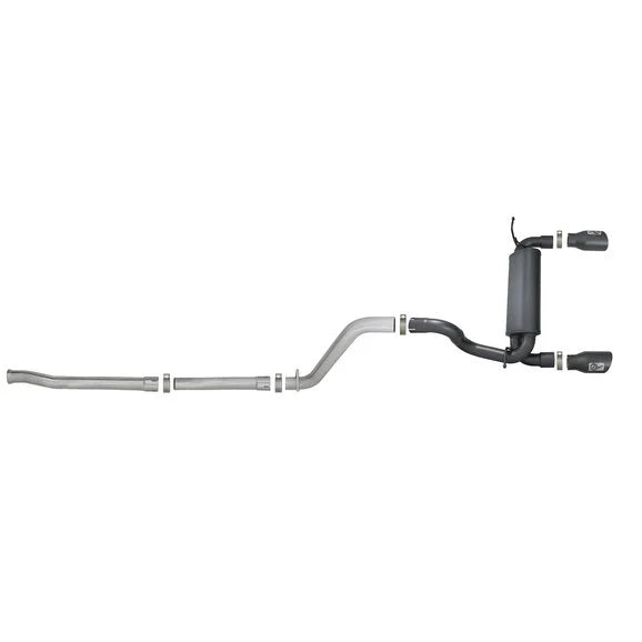 Load image into Gallery viewer, aFe Power Rebel Series 2.5&quot; 409 Stainless Dual Outlet Cat-Back Exhaust System for 18-24 Jeep Wrangler JL with 3.6L
